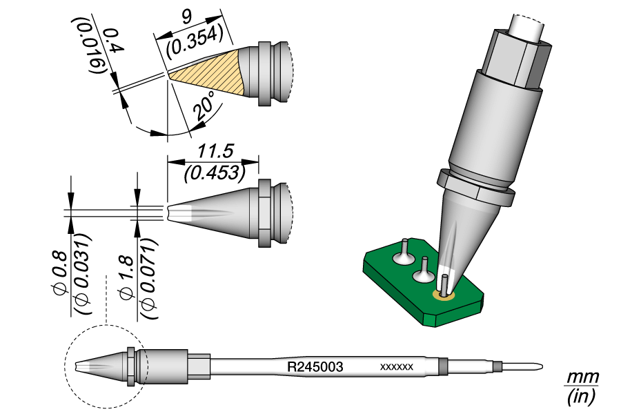 R245003 - Cartridge Pin-Connector Ø0.8